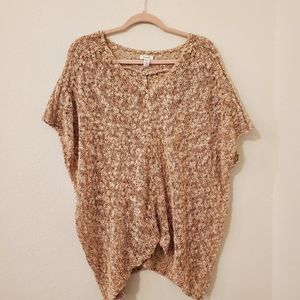 Pure Jill V-Neck Knit Short Sleeve Pullover